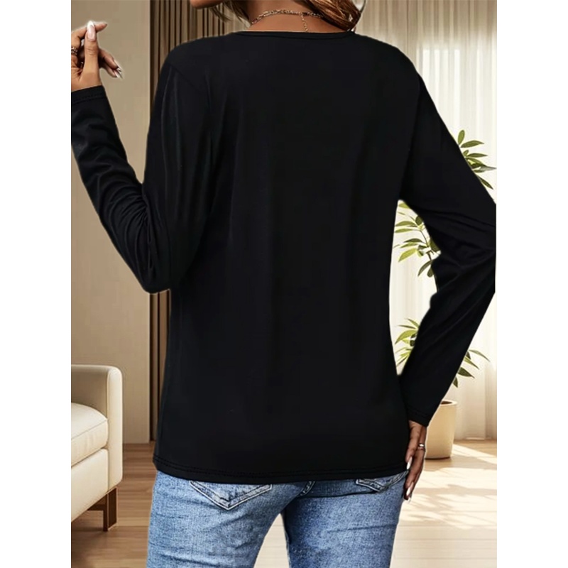 Damska, luźna koszulka z nadru – Blouse Off Shoulder recenzja i cena