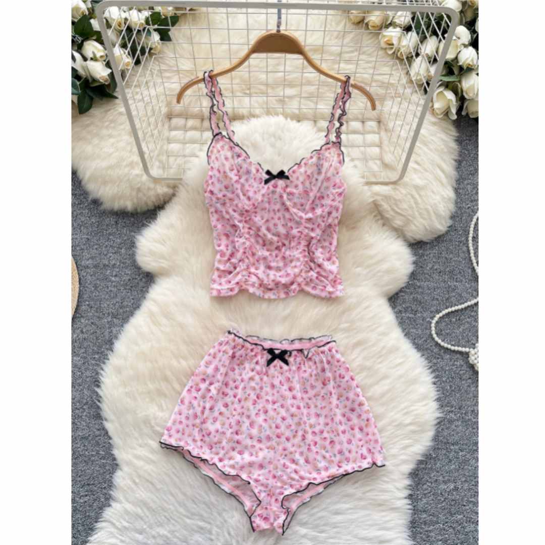 Damskie słodkie komplety odzie – Romper Floral Print recenzja i cena