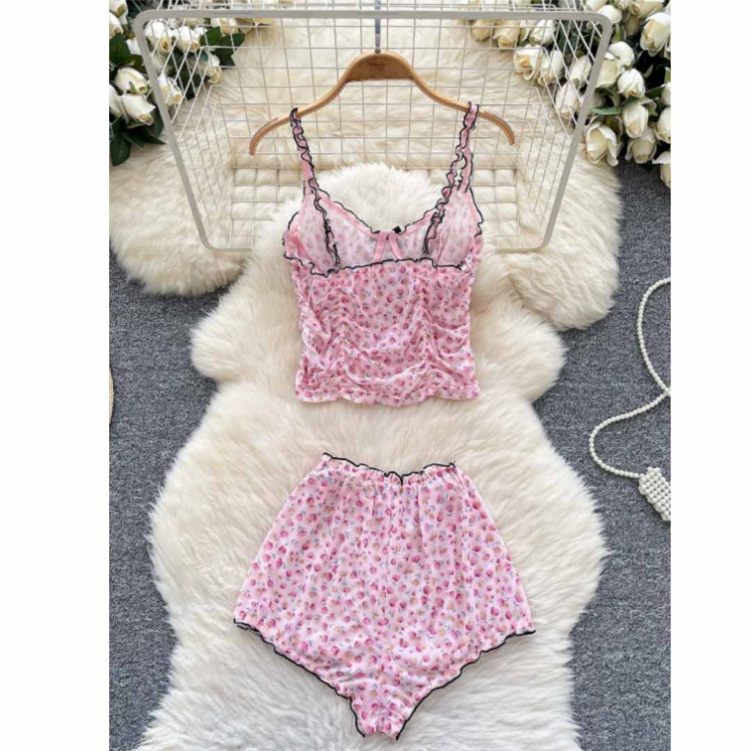 Damskie słodkie komplety odzie – Romper Floral Print recenzja i cena