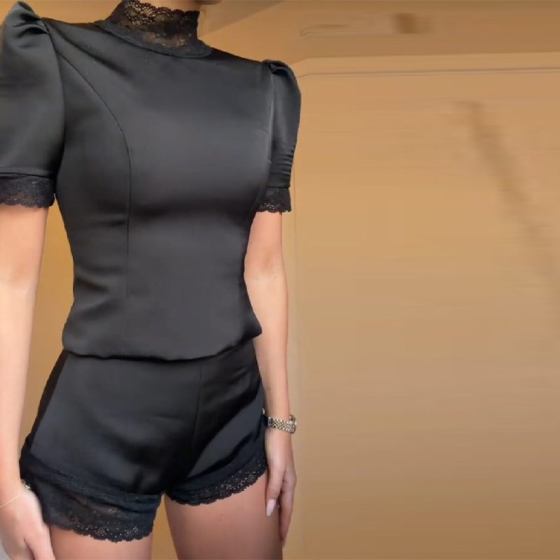 Nowe satynowe komplety z koron – Blouse Off Shoulder recenzja i cena