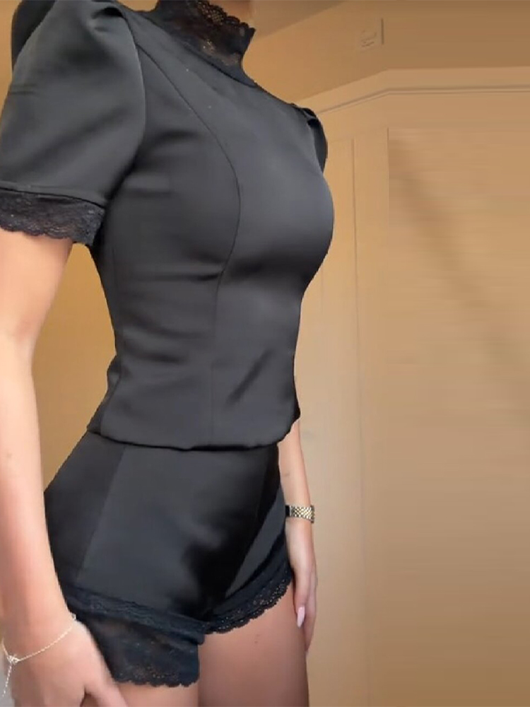 Nowe satynowe komplety z koron – Blouse Off Shoulder recenzja i cena