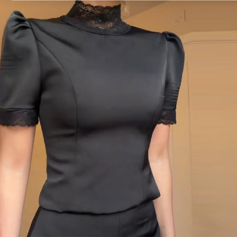 Nowe satynowe komplety z koron – Blouse Off Shoulder recenzja i cena